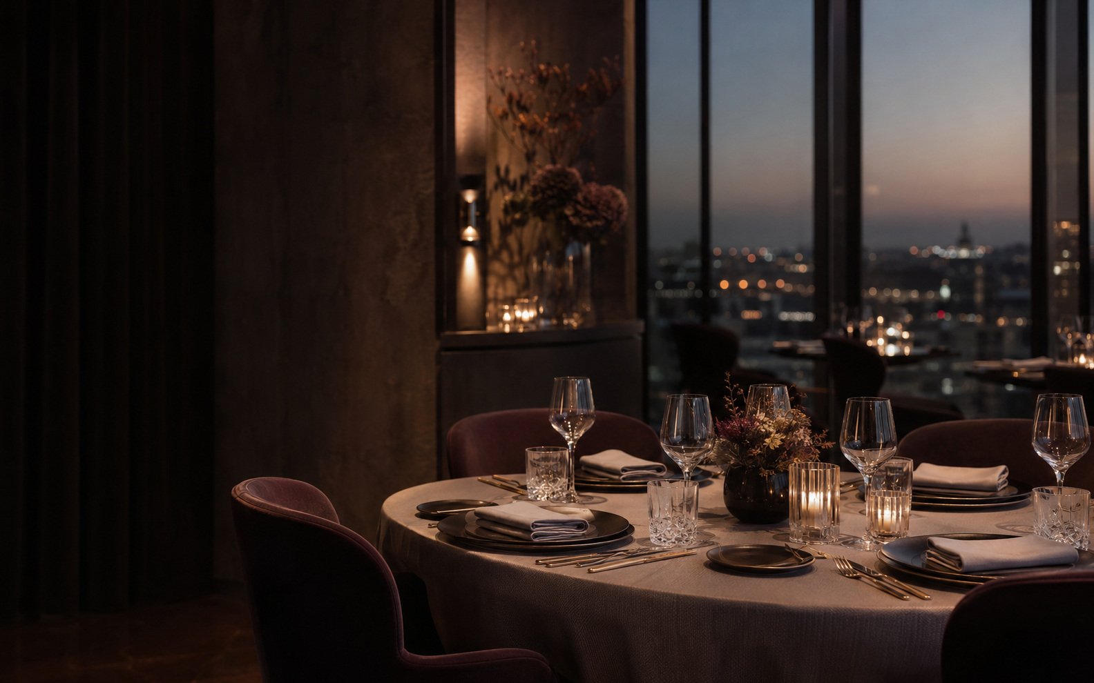 A premium restaurant table set and ready to welcome guests
